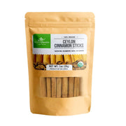 Organic Ceylon cinnamon sticks, True or Real Cinnamon, Premium Grade, Harvested from a USDA Certified Organic Farm in Sri Lanka 1 oz / 28 g (3" cut 6 to 7 sticks)