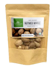 Whole Nutmeg from Ceylon, Authentic, Handpicked from Organic Farms, Natural Super food enriched with aroma & flavors for cooking 2 oz | (56 g)